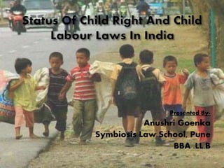 Presented By-
Anushri Goenka
Symbiosis Law School, Pune
BBA .LL.B
 