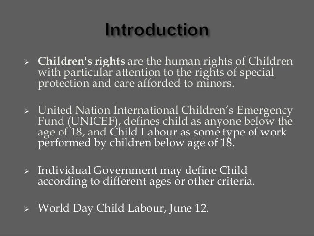 Status Of Child And Child Labour In India
