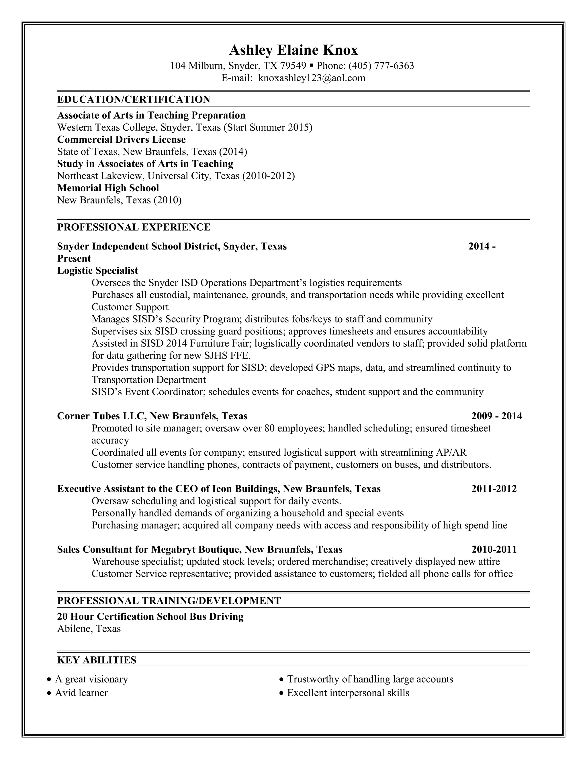 Knox Resume | PDF