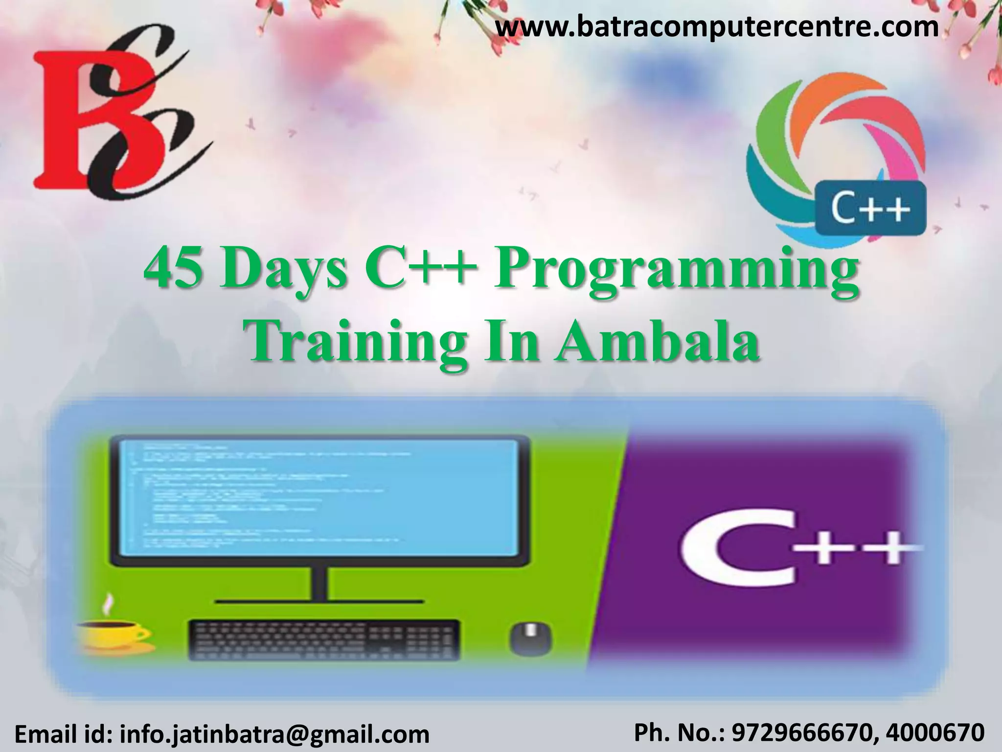 45 Days C++ Programming Language Training in Ambala | PPTX