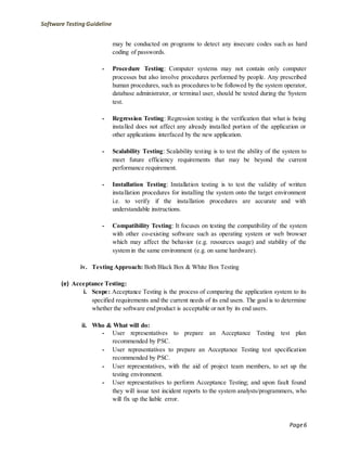 6. Testing Guidelines | DOCX