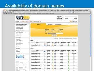 Availability of domain names 