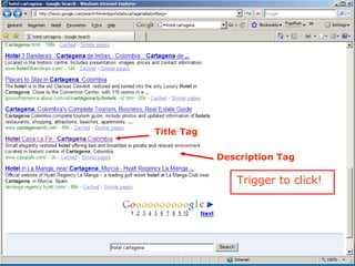 Meta tags  Title Tag Description Tag Trigger to click! 
