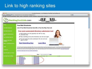 Link to high ranking sites 