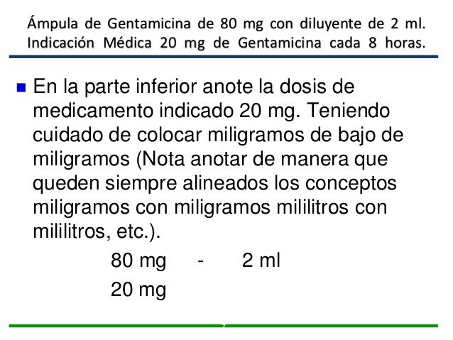 Unidad De Medida Calculo De Dosis