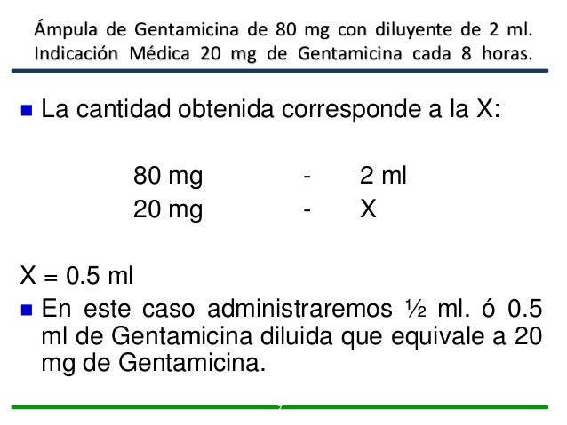 Unidad De Medida Calculo De Dosis