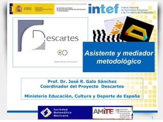 1
Prof. Dr. José R. Galo Sánchez
Coordinador del Proyecto Descartes
Ministerio Educación, Cultura y Deporte de España
Asistente y mediador
metodológico
 