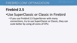 45 ways to speed up firebird database | PDF