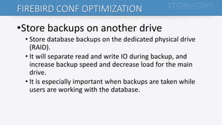 45 ways to speed up firebird database | PDF