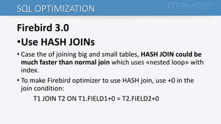 45 ways to speed up firebird database | PDF