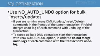 45 ways to speed up firebird database | PDF