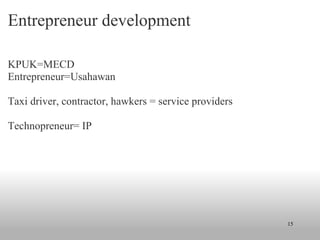 Entrepreneur development ,[object Object],[object Object],[object Object],[object Object],[object Object],[object Object],[object Object],[object Object],[object Object]