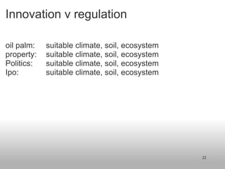 Innovation v regulation ,[object Object],[object Object],[object Object],[object Object]