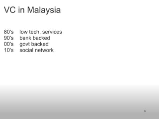 VC in Malaysia ,[object Object],[object Object],[object Object],[object Object]