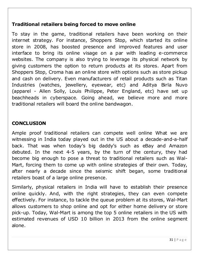 Market Research Report On An Exploratory And Descriptive Study Of Onl