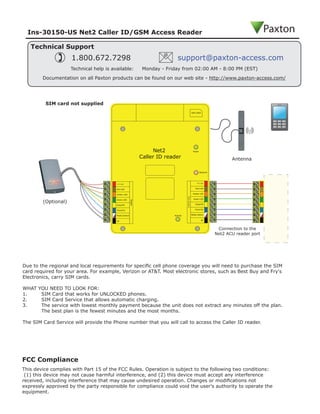 Paxton Access 460-210-US Instruction Manual | PDF