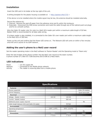 Paxton Access 460-210-US Instruction Manual | PDF