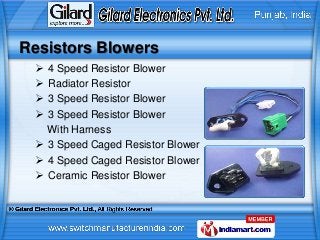 Automobile Switches by Gilard Electronics Private Limited, Mohali