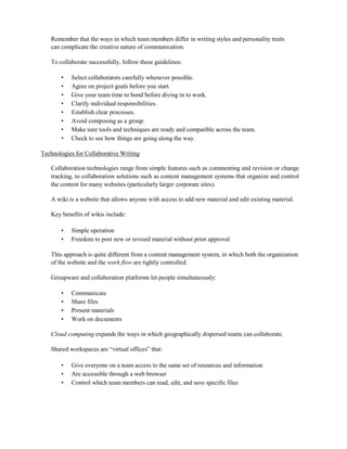 Comprehensive Guide to Business Communication and Team Collaboration | PDF
