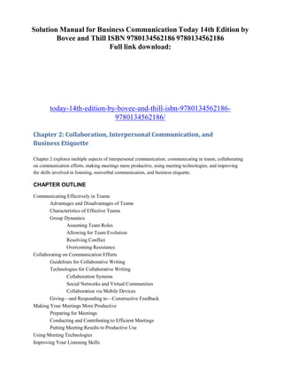 Comprehensive Guide to Business Communication and Team Collaboration | PDF