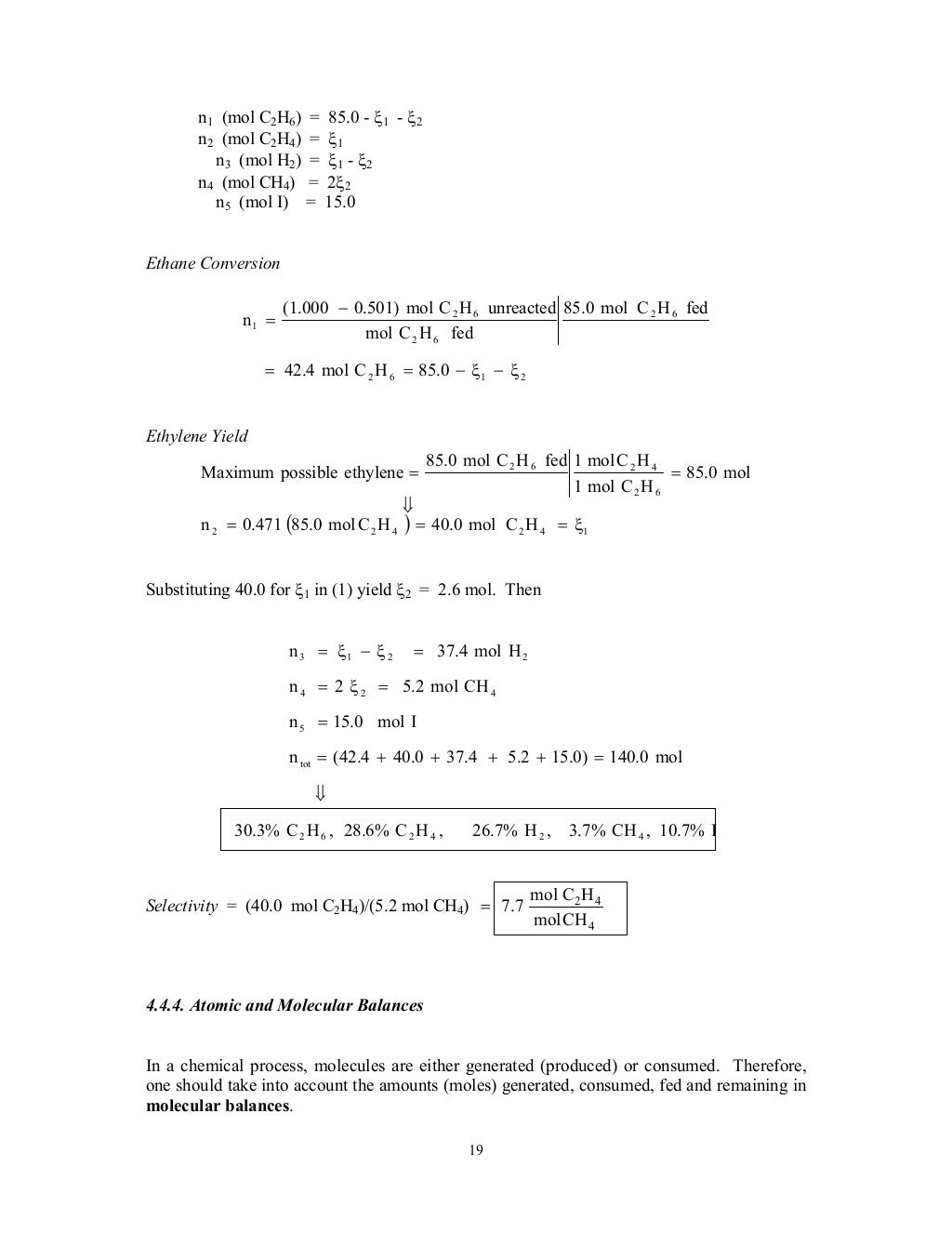 material balance and its applications
