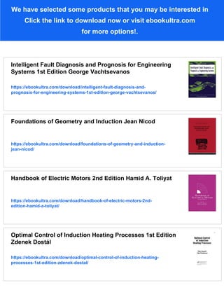 Fault Diagnosis of Induction Motors 1st Edition Jawad Faiz | PDF
