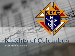 Knights of Columbus
INVESTMENT REVIEW 2015
 