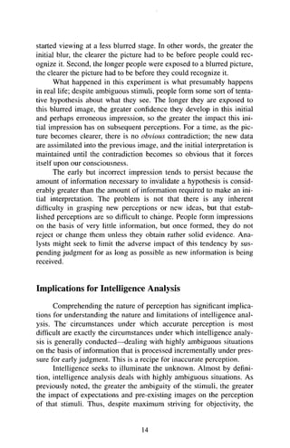 Psychology Of Intelligence Analysis 1st Richards J Heuer | PDF