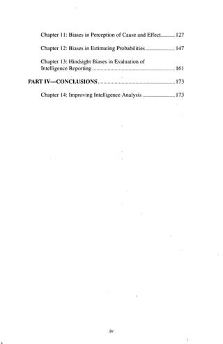 Psychology Of Intelligence Analysis 1st Richards J Heuer | PDF