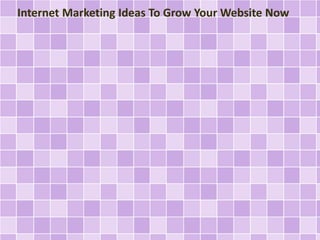 Internet Marketing Ideas To Grow Your Website Now
 