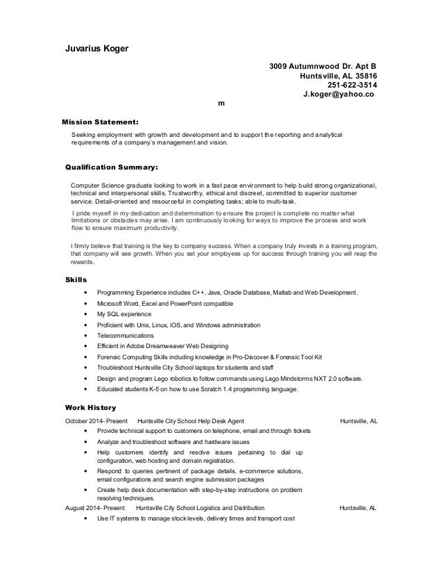 juvarius koger resume 2015 juvarius koger 3009 autumnwood dr apt b huntsville al 35816 251 622 - Resume Computer Science 2015 juvarius koger resume 2015 juvarius koger 3009 autumnwood dr apt b huntsville al 35816 251 622 - Resume Computer Science 2015