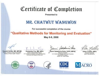 Qualitative Methods for M&E