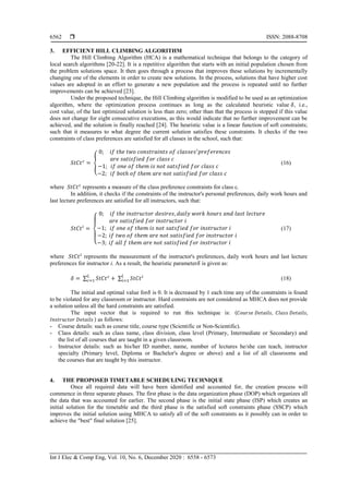 Courses timetabling based on hill climbing algorithm | PDF
