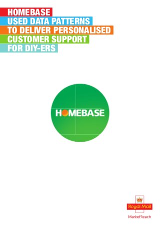 HOMEBASE
USED DATA PATTERNS
TO DELIVER PERSONALISED
CUSTOMER SUPPORT
FOR DIY-ERS
 