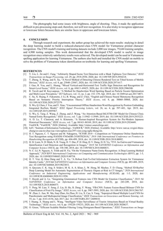 Vietnamese character recognition based on CNN model with reduced ...