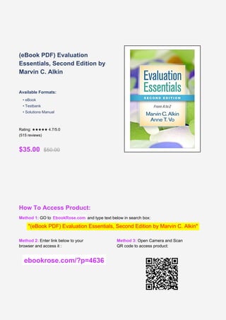 Comprehensive Guide to Program Evaluation: Essentials and Practices | PDF