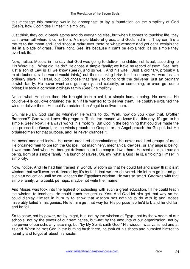 The Interpretation of The Seven Seals