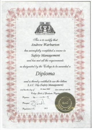 Safety management Diploma