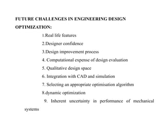 Recent Advances In Engineering Design And Optimization | PPTX