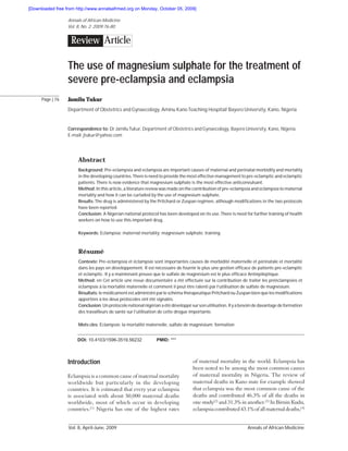 MgSO4 | PDF