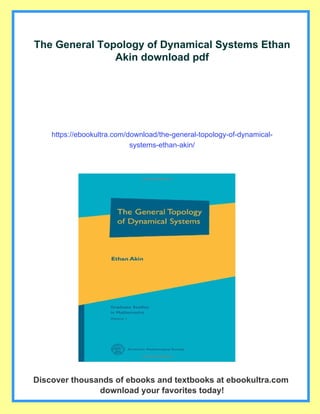 The General Topology of Dynamical Systems Ethan Akin | PDF