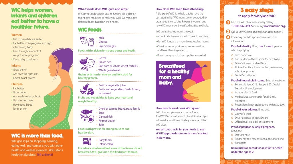 Maryland WIC Outreach Brochure Enlgish