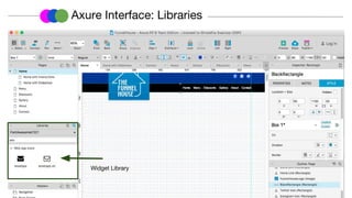 Axure Interface: Libraries
Widget Library
 