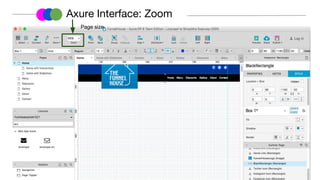 Axure Interface: Zoom
Page size
 