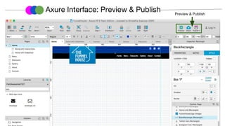 Axure Interface: Preview & Publish Preview & Publish
 