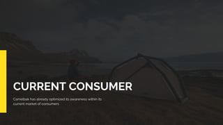 CURRENT CONSUMER
Camelbak has already optimized its awareness within its
current market of consumers
 