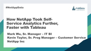 NetApp Tableau Presentation Final | PDF
