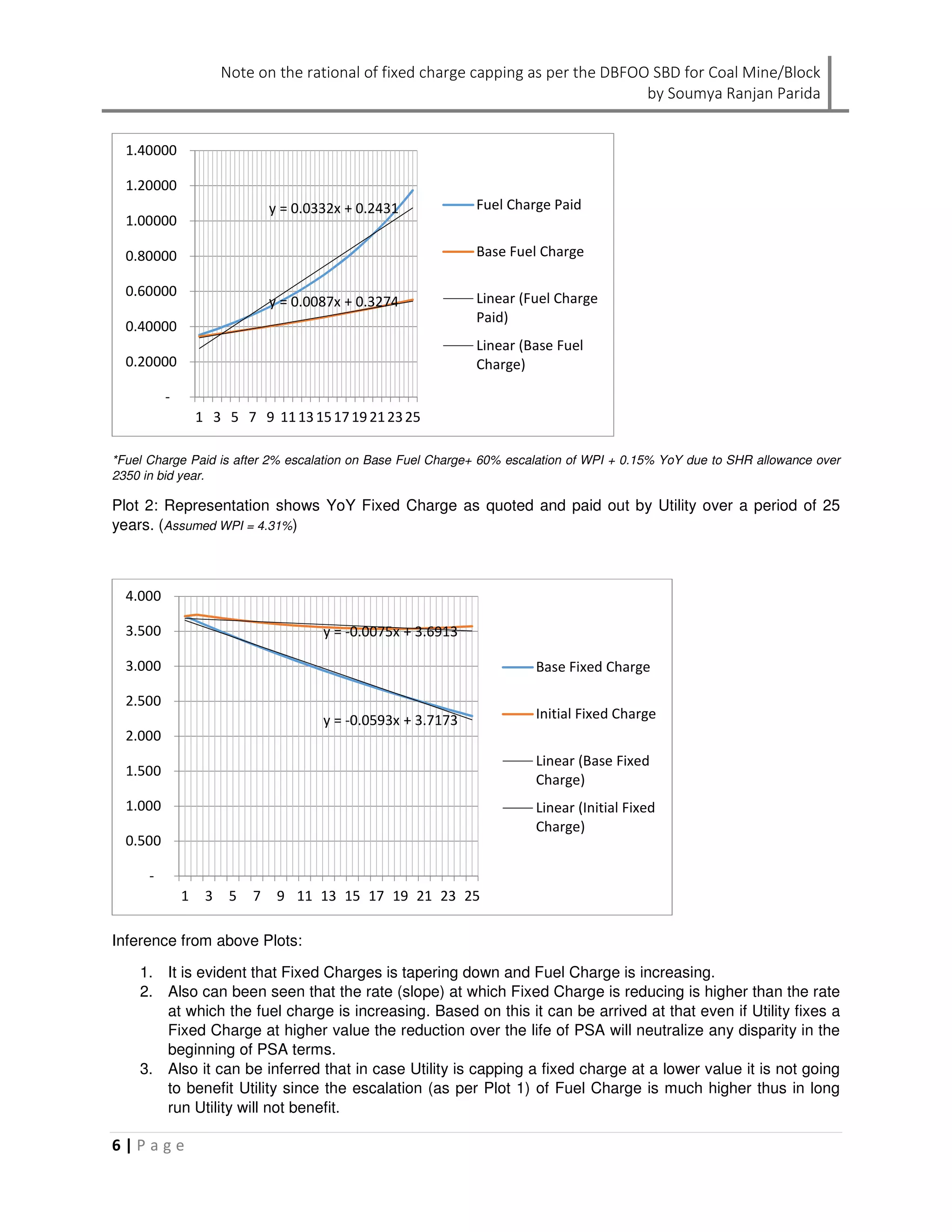 Rational of fixed charge capping as per the DBFOO document | PDF