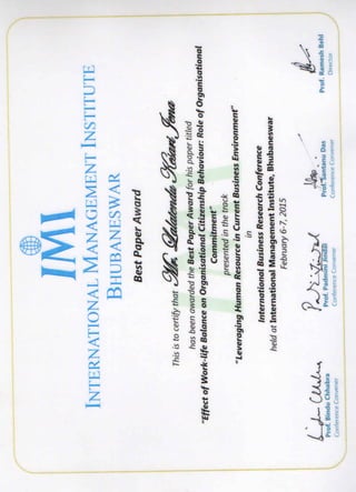 IMI Best Paper Award