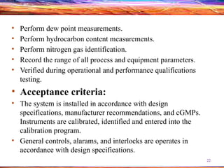 Validation of compressed air and nitrogen | PPTX